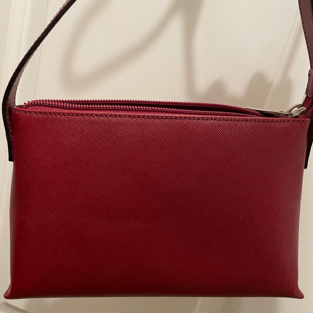 Red leather Burberry purse